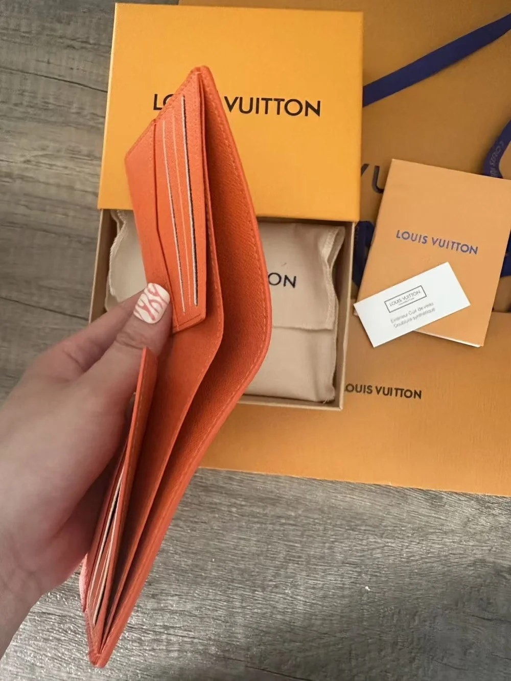 Louis Vuitton Orange-Red Tennis Motif Card Holder